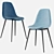 Elegant Velvet Chair: Norman Stool 3D model small image 3