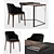 Modern Writing Set: LUVRA Desk and AF_KEDA Chair 3D model small image 3