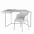 Modern Writing Set: LUVRA Desk and AF_KEDA Chair 3D model small image 4