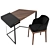Modern Writing Set: LUVRA Desk and AF_KEDA Chair 3D model small image 5