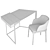 Modern Writing Set: LUVRA Desk and AF_KEDA Chair 3D model small image 7