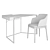 Modern Writing Set: LUVRA Desk and AF_KEDA Chair 3D model small image 10