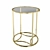 Gold Glam Glass Side Table 3D model small image 2