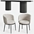 Sophisticated Dining Set: GLOBEWEST Benjamin Ripple Table & Eichholtz Filmore Chair 3D model small image 2