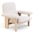 Brasilia Lounge Chair: Mid-Century Comfort in Scandinavian Style 3D model small image 2