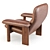 Brasilia Lounge Chair: Mid-Century Comfort in Scandinavian Style 3D model small image 4