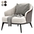 Minotti Leslie Armchairs: Elegant & Versatile 3D model small image 1