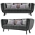 Modway Bestow Sofa - Upholstered Fabric Couch 3D model small image 1