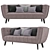 Modway Bestow Sofa - Upholstered Fabric Couch 3D model small image 3