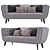 Modway Bestow Sofa - Upholstered Fabric Couch 3D model small image 4