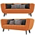 Modway Bestow Sofa - Upholstered Fabric Couch 3D model small image 5