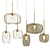 Nordic Clear Glass Pendant Lights 3D model small image 1