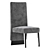 Gray Velvet Porsha Dining Chair 3D model small image 4