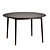 Modern Brown Round Dining Table 3D model small image 1