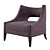 Elegant Piedmont Lounge Chair 3D model small image 1