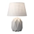 Modern Ceramic Table Lamp - Grey Base, Beige Fabric Shade 3D model small image 1