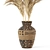Elegant Pampas Plant Set in Wicker Vase 3D model small image 2