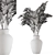 Elegant Pampas Plant Set in Wicker Vase 3D model small image 6