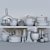 Versatile Kitchen Collection: Saucepan, Duckling, Food Processor, Frying Pan, Service 3D model small image 4