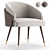 Sleek Modern Dining Chair 3D model small image 1