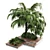 Outdoor Plant Collection: 58 Garden Pot, Tree, Palm, Bush, Fern, Grass, Wood Vase 3D model small image 1
