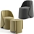 Elegant Baxter Keren Armchair 3D model small image 1