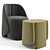 Elegant Baxter Keren Armchair 3D model small image 3