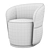 Ebe Contemporary Armchair: Sleek Design & Superior Comfort 3D model small image 4