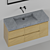Sleek Corian Bathroom Sink 3D model small image 2