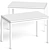  Sleek Parsons Dining Table by Crate and Barrel 3D model small image 2