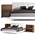  Modern Minotti Brasilia Bed 2021 3D model small image 3