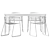 Sleek Nude Ar Table & Chair 3D model small image 5