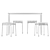 Elegant Dining Set: La Table & Palissade Stool 3D model small image 6