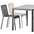 Sleek Dining Set: La Table and Palissade Chair 3D model small image 2