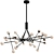 Elegant Moto LED Chandelier 3D model small image 1