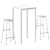 Sleek Bar Set: La High Table & Cornet Bar Stool 3D model small image 2