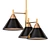 Modern Matte Black Chandelier 3D model small image 1