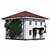 Classic Two-Storey House with Ivy 3D model small image 3