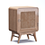 Nalu Bedside Table: Sustainable Design with Rattan Detail 3D model small image 1