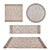 Versatile Rug Set - 8 Pieces 3D model small image 1