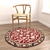 Versatile Round Rugs Set 3D model small image 2