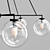 Claremont Glass Globe Chandelier: Elegant Illumination Solution 3D model small image 2