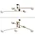 Elegant Glass Rod Chandelier 3D model small image 1