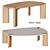 Elmo Galet Coffee Table: Organic Form, Solid Oak 3D model small image 1