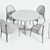 Elegant Cress Round Table and Ames Chair 3D model small image 5