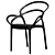 MILA Resin Outdoor Dining Chair 3D model small image 1