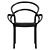 MILA Resin Outdoor Dining Chair 3D model small image 3