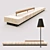 Elegant Bench with Floor Lamp 3D model small image 1