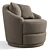 Cozy Swivel Barrel Chair 3D model small image 5