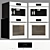 Sleek White Handleless Oven with BrilliantLight 3D model small image 4